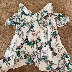 Flowy open shoulder blouse